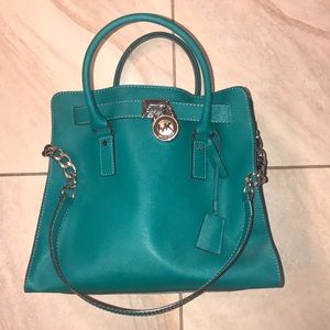 Peacock Green/Turquoise Michael Kors Hamilton Bag